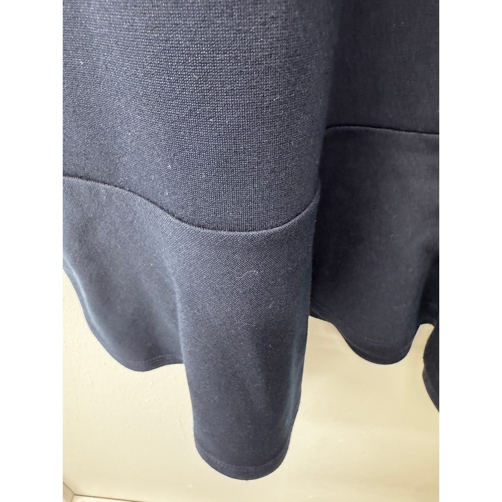 Draper James Navy Ponte Scallop Ruffle Hem Dress Nautical Coastal Preppy M - Picture 7 of 11